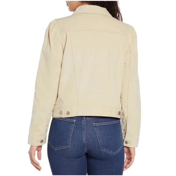 Gap Women's Puff Sleeve Corduroy Jacket Size L Beige - Picture 2 of 11